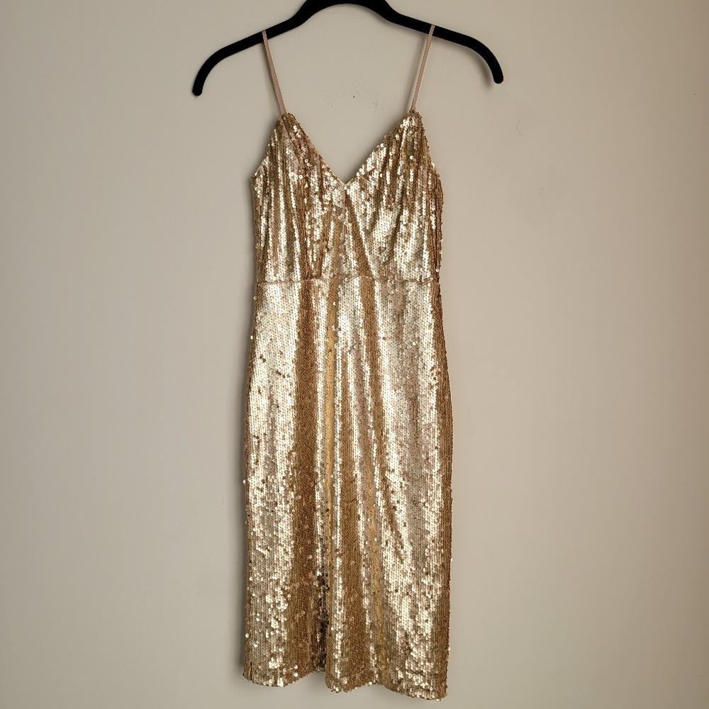 Lulus A moment like this gold sequin bodycon dress - Picture 2 of 9